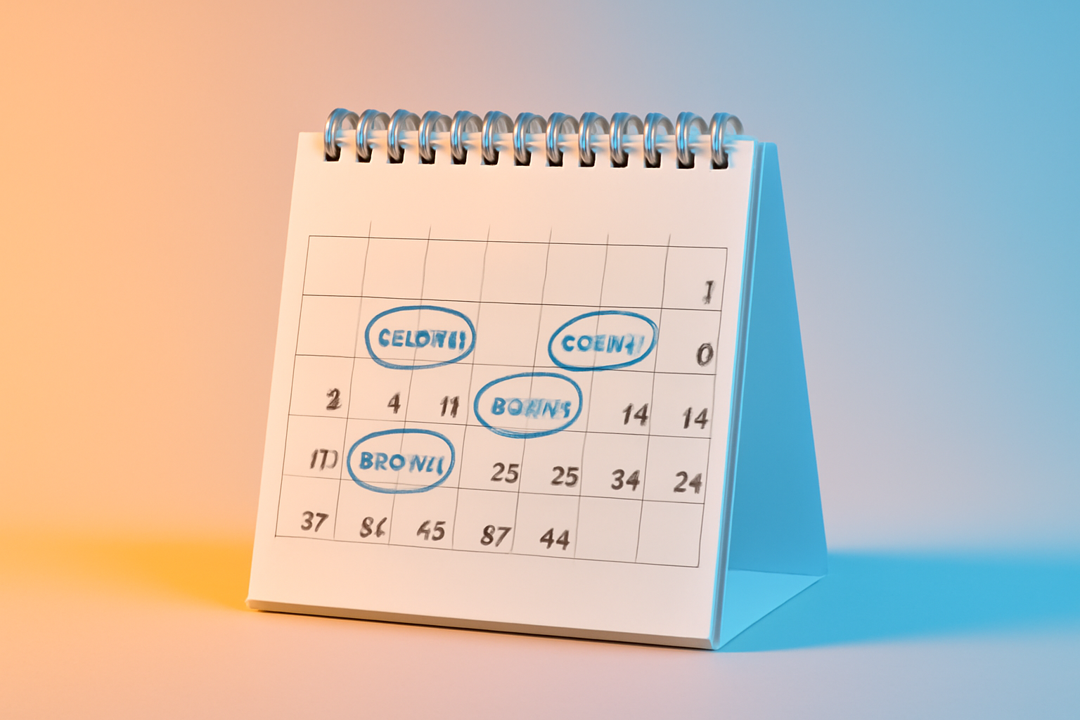 Lịch được đánh dấu ngày gia hạn phần mềm để nhấn mạnh việc lên kế hoạch trước