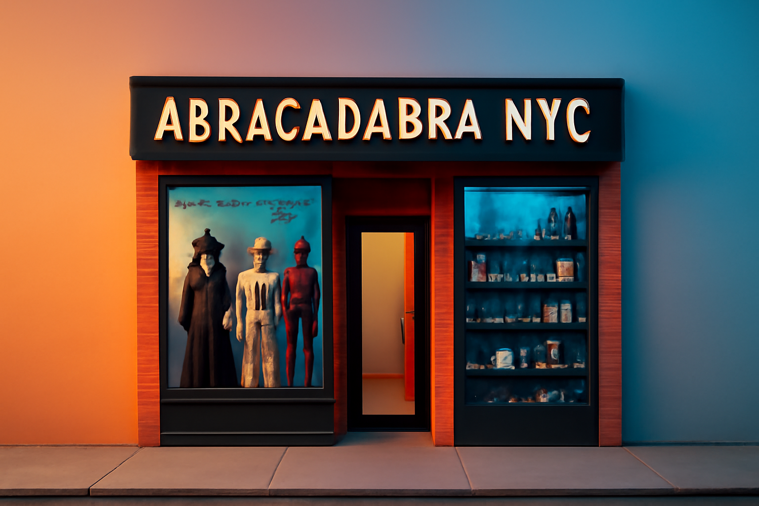 Cửa hàng Abracadabra NYC trưng bày trang phục và dụng cụ ảo thuật