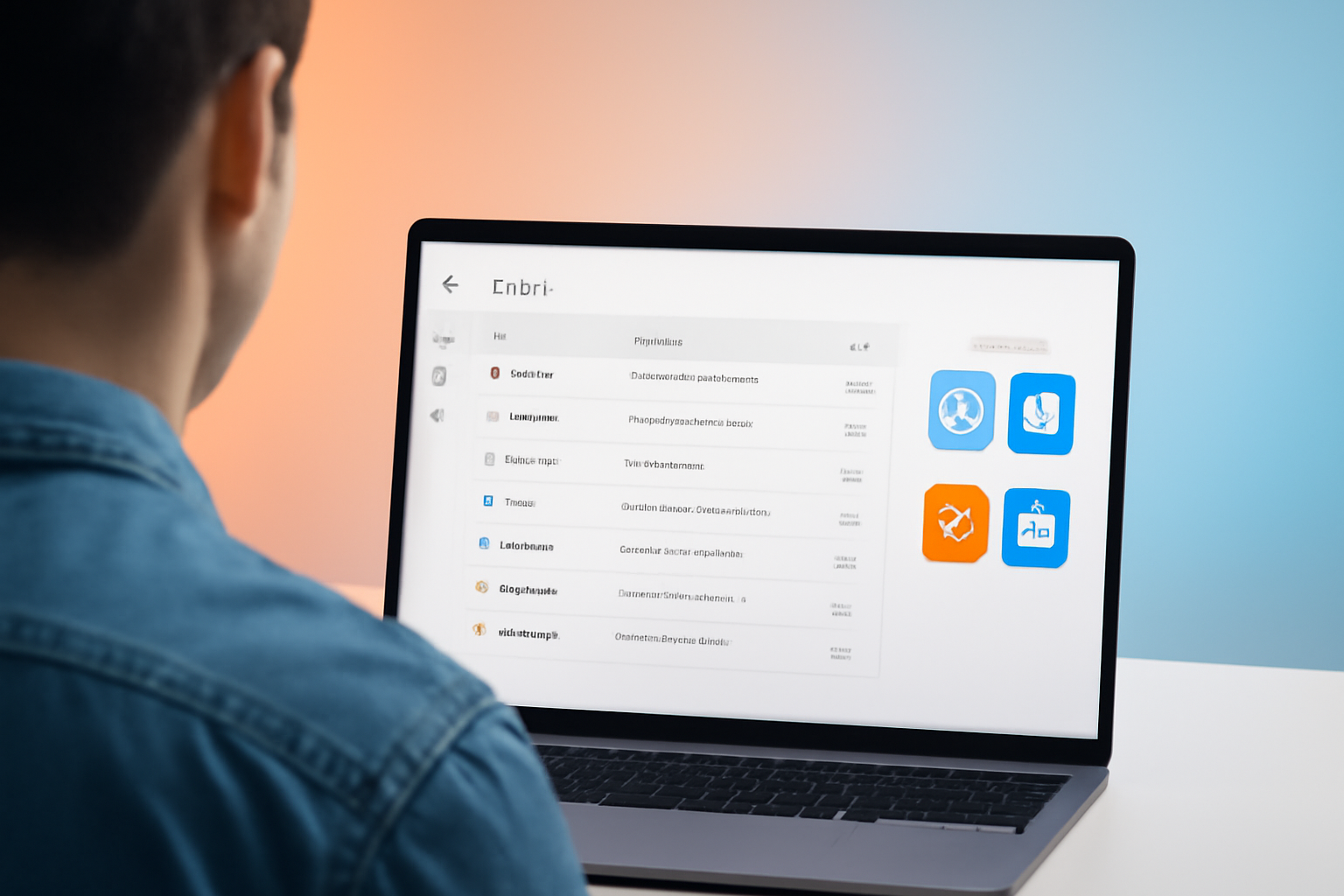 A business email dashboard showing integrated services